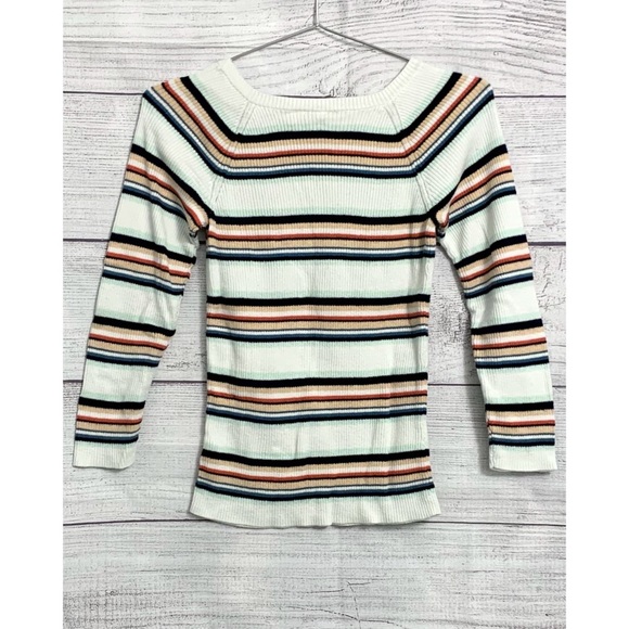 Anthropologie Moth Piper Striped Pullover Sweater - Picture 5 of 5
